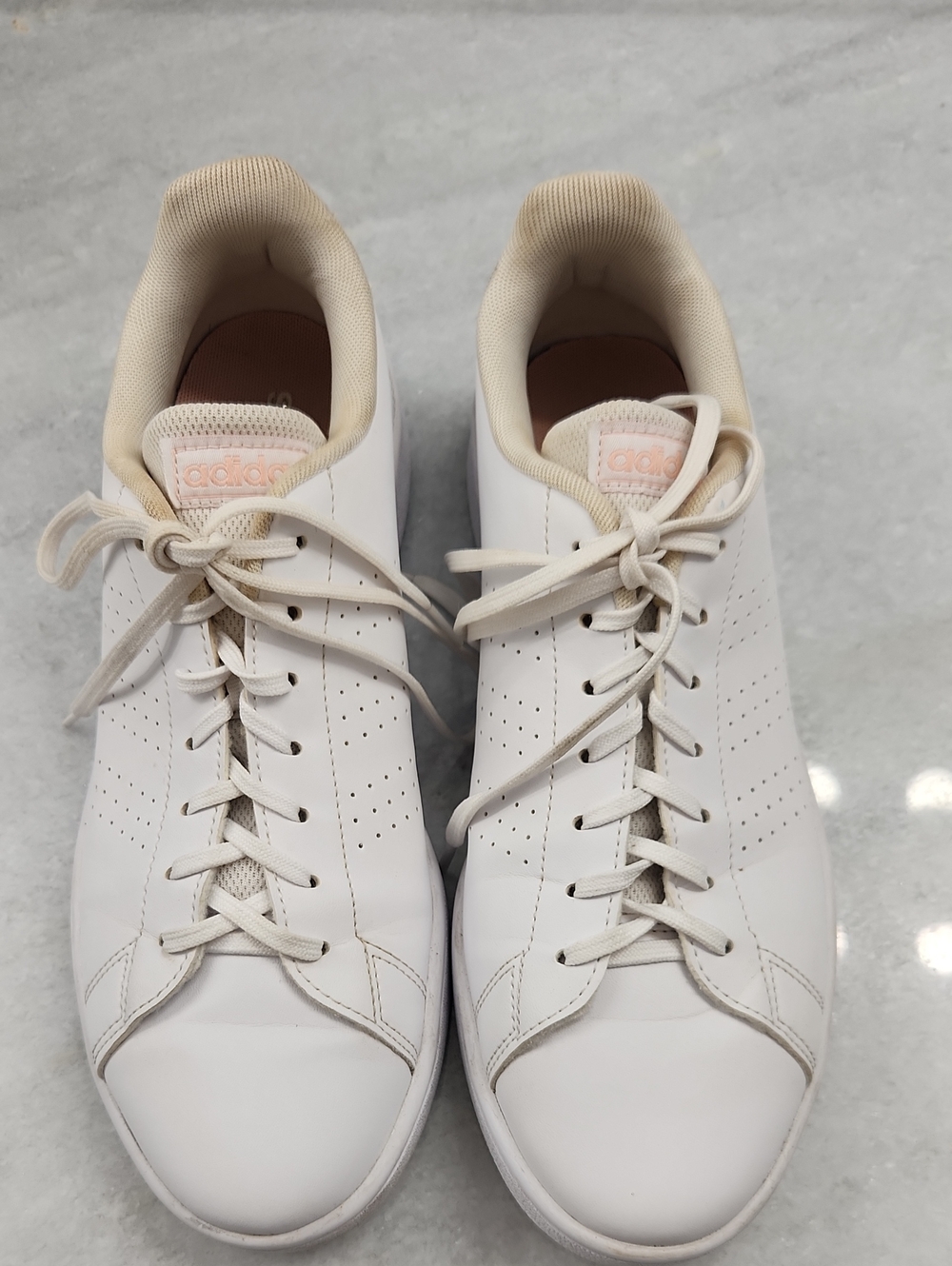 Adidas White Leather Sneakers
